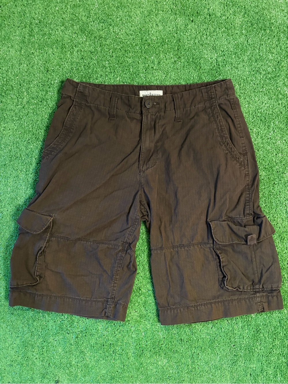 Y2K Urban Pipeline Brown Cargo Shorts